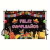 Happy Birthday Mexican Festival Party Decoration Supplies Cactus Balloon Carnival Birthday Cake Table Banner Photos Props