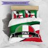 Set Lenzuola Stampate Calcio Italia 3 Pezzi Copriletto Traspirante Accogliente come Regalo per Inaugurazione Casa o Vacanze