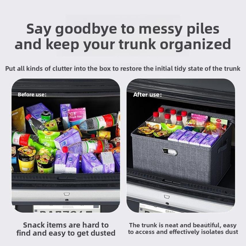 Foreign Trade Clothing And Fabric Storage Box Large-Capacity Organizer For Car Trunk And Household Items Foldable Storage Box
