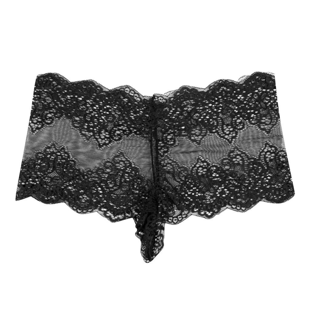 Sexy Women Lace Underwear High Waisted Thongs See Through Panties Erotic G String T Back Briefs