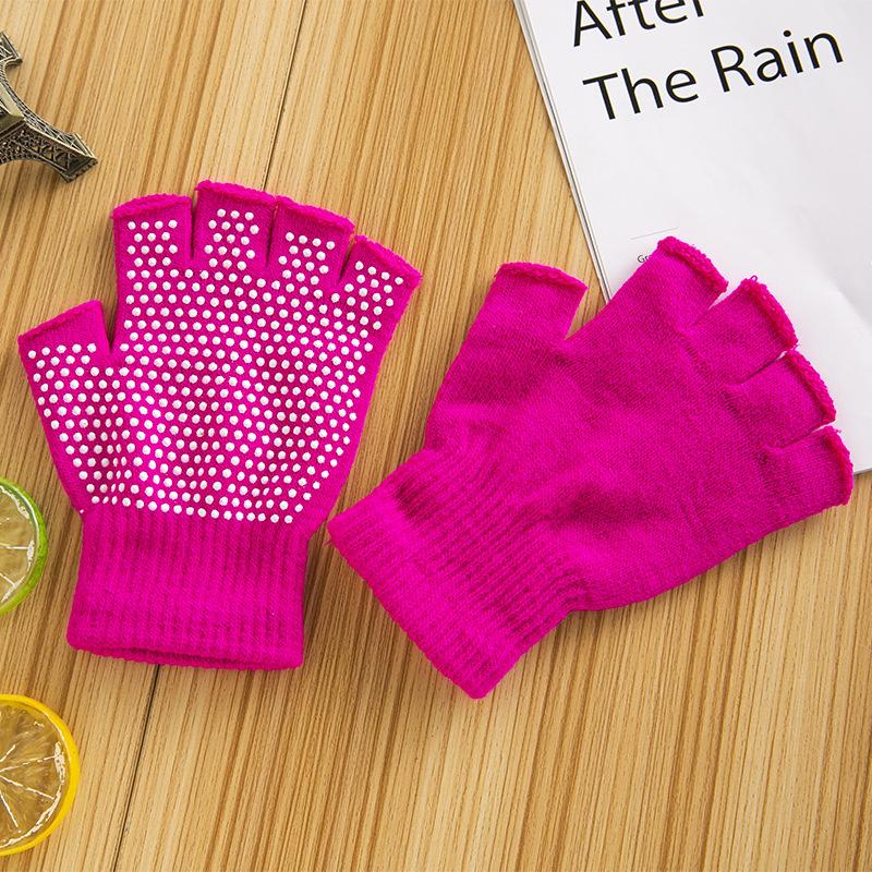 

1Pair Women Men Yoga Gloves Pilates Indoor Dance Fitness Training Half-Finger Gloves Anti-Slip Warm Open-Fingered Gloves розы красного