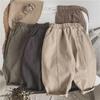 Herbst Baby Retro Tasche Latzhose Lose Mädchen Kinder Casual Hosen Junge Kinder Mode Hosen Baumwolle Kleidung