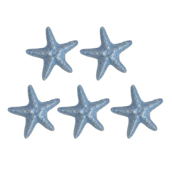 

5PCS Girls Hairpin with Simulated Starfish Shape Hair Clip Stable Grip Macaron Colors Hair Accessory for Beach Vacation синий