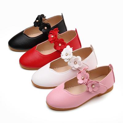 Children Kid Baby Girls Solid Flower Student Single Soft Dance Princess Shoes
