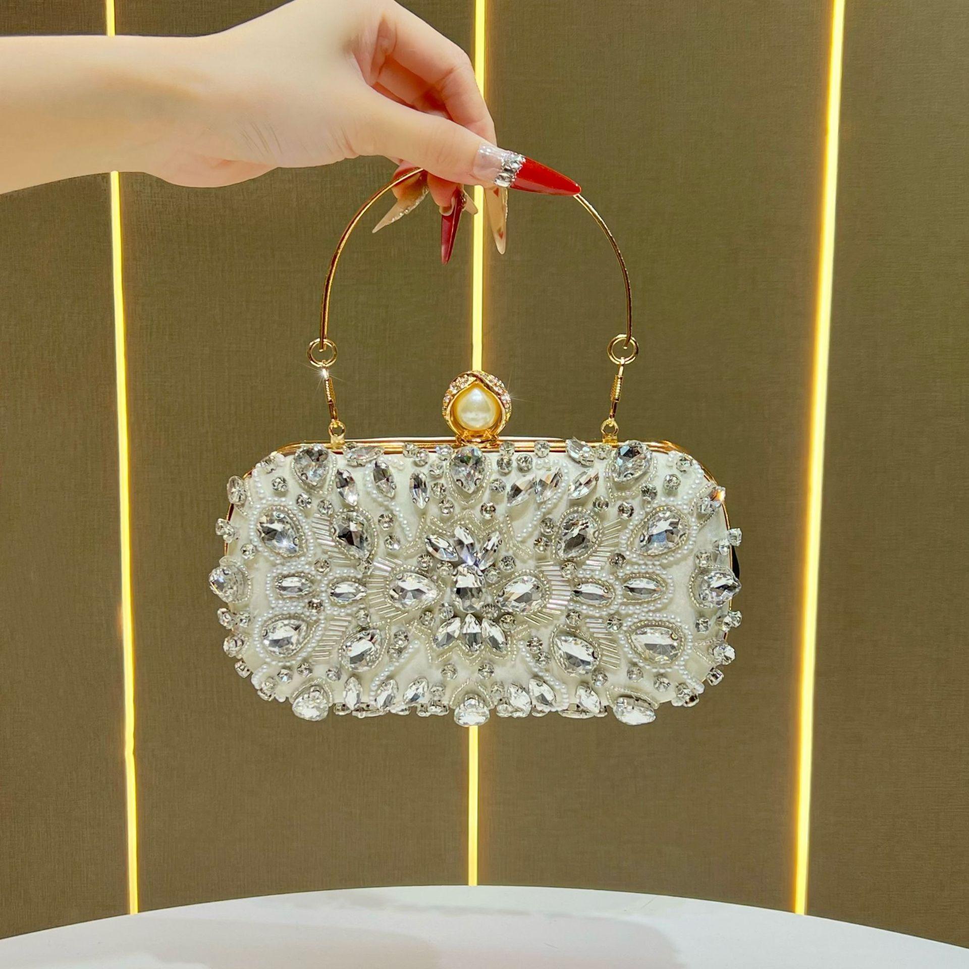 

Rhinestone Evening Clutch Purses for Women Evening Weddings Party Purses Crystal Diamond Glitter Sparkly Handbag Women s Shoulder Bags With Chain one size золотий