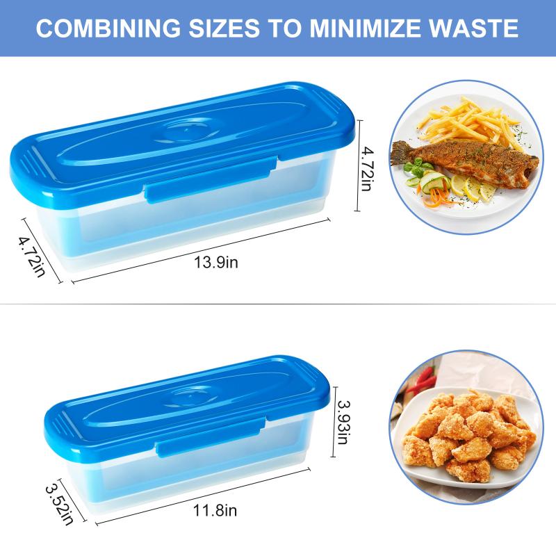 Batter Fish Breader Shaker Bowl With Breading Shaker Tray With Lids Shaker For Frying Chicken Wings Fish Onion Rings Veggies