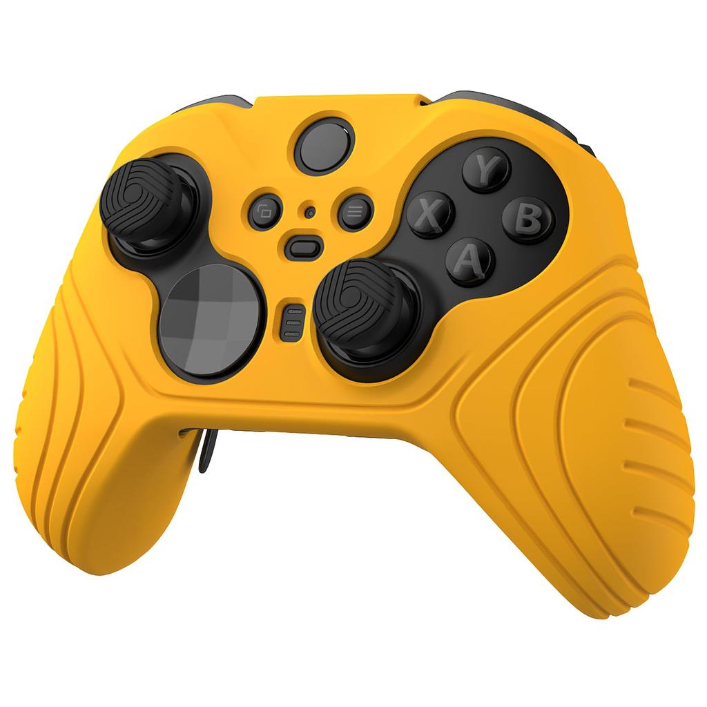 PlayVital Protective Cover for Xbox Elite Wireless Controller Series 2 Core, Includes Soft Rubber Skin and Thumbstick Cap Covers (Yellow)