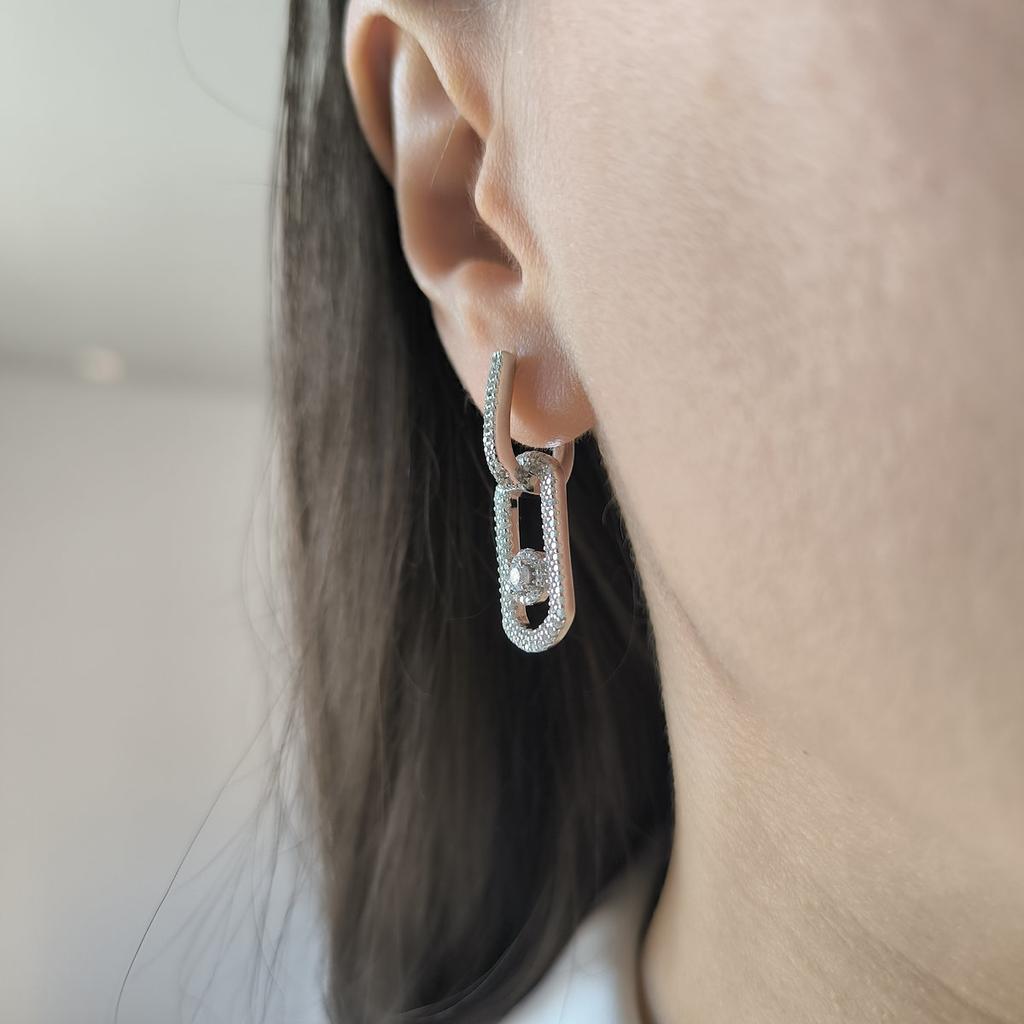 Orecchini in argento con zirconi cubici (2209171)