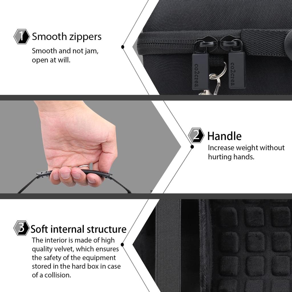 co2crea Waterproof Bluetooth Speaker Storage Case for JBL Charge 4/Charge 5 (Case Only) - Black