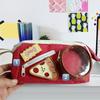 Cute Contrast Stitching Pencil Case Multilayer Large-capacity Pencil Case DIY Pencil Case Girls Pain Bag
