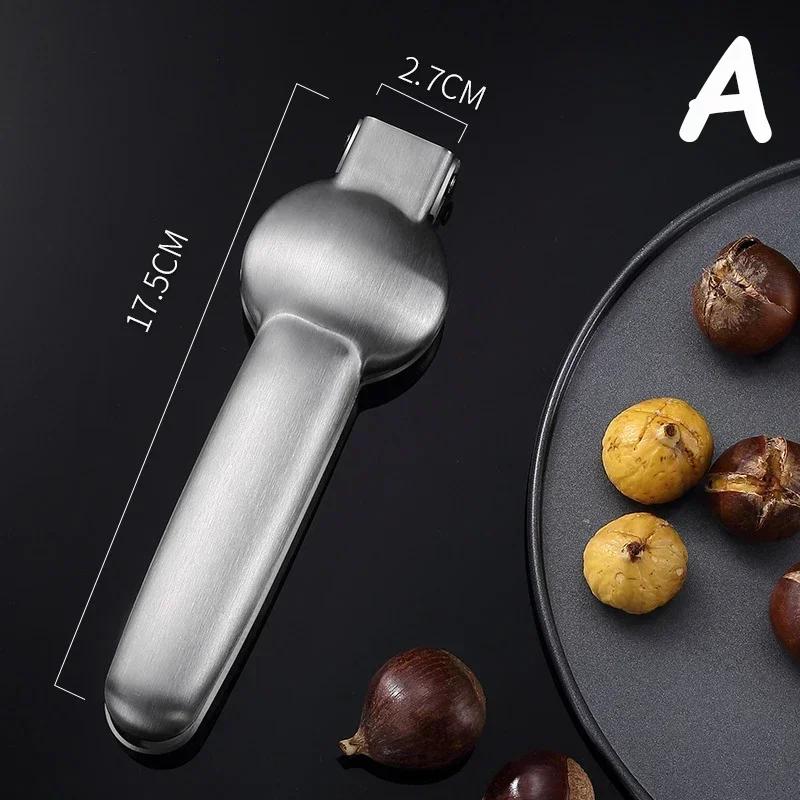 Stainless Steel Chestnut Opener Machine Quick Nut Cracker Sheller Walnut Pliers Clip Cutter Kitchen Tool