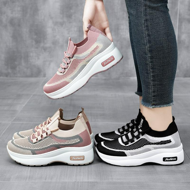 Women's Shoes, Thick-soled Casual Shoes, Platform Shoes, Comfortable and Breathable, Four Seasons Sports Shoes, Fashion All-match Socks and Shoes