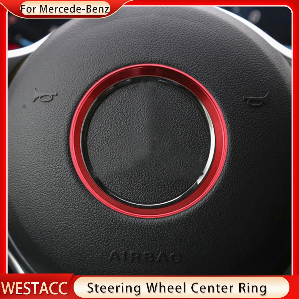 Emblema centrală a volanului autovehiculului autocolant cerc pentru acoperirea inelului pentru Mercedes Benz GLE CLA GLA W205 W213 W246 C117