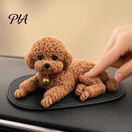 Animal Anti-Anxiety Senosry Toy Dog Stress Relief for Car Dashboard Decor, Puppy Squeeze with Anti-slip Mat, Soft