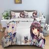 Anime Sexy Girl Bedding Set Down Duvet Bedroom Bed Cover Single and Double King Size Quilt Cover Home Textile 2/3pcs
