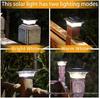 Dual Color Solar Garden Pillar Lights – Waterproof Chinese Retro Style for Fence and Gate Posts