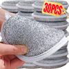 30/1PCS Magic Silver Wire Dishwashing Sponge Wipe Reusable Double Side Sponges Household Kitchen Pan Pot Dish Cleaning Tools