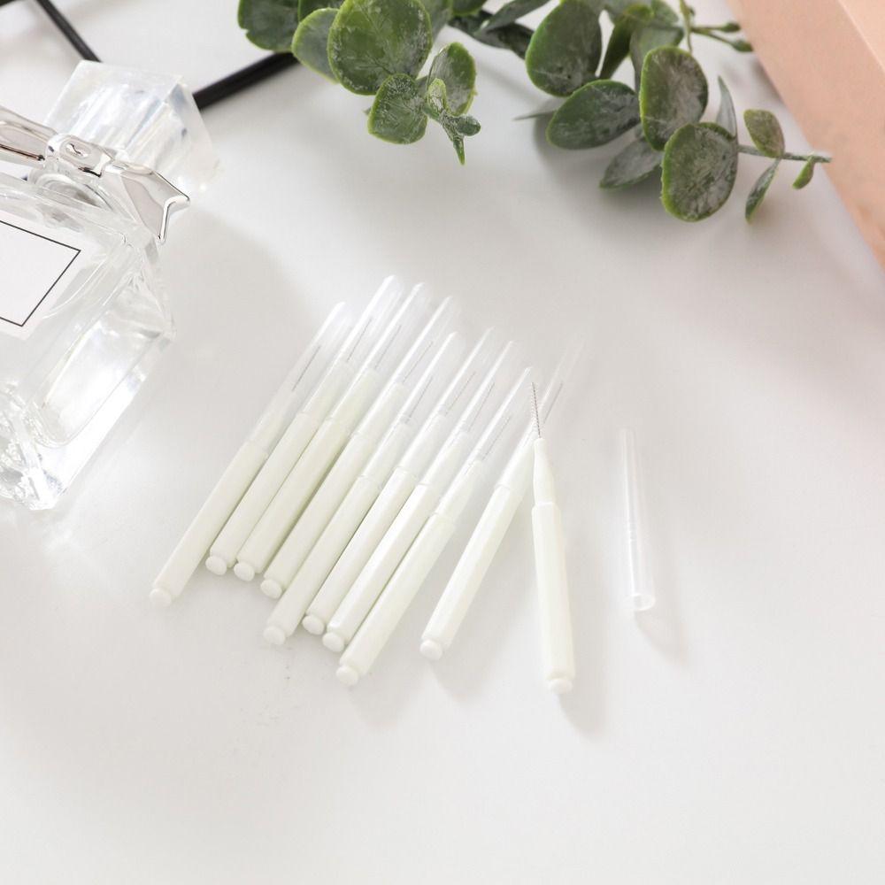 30Pcs Soft Micro Braces Brush Bendable Teeth Cleaning Tools Orthodontic Braces Cleaner Brush  Travel
