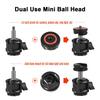 Multi functional Mini Ball Head 360 degrees Rotatable Aluminum Alloy Ballhead Adapter Tripod Head 1 4 Inch Screw &