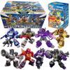 1/12Pcs Mini Transformer 5.5cm Optimus Prime Bumblebee Megatron Thundercracker Robot Action Figure Building Block Splicing Toys