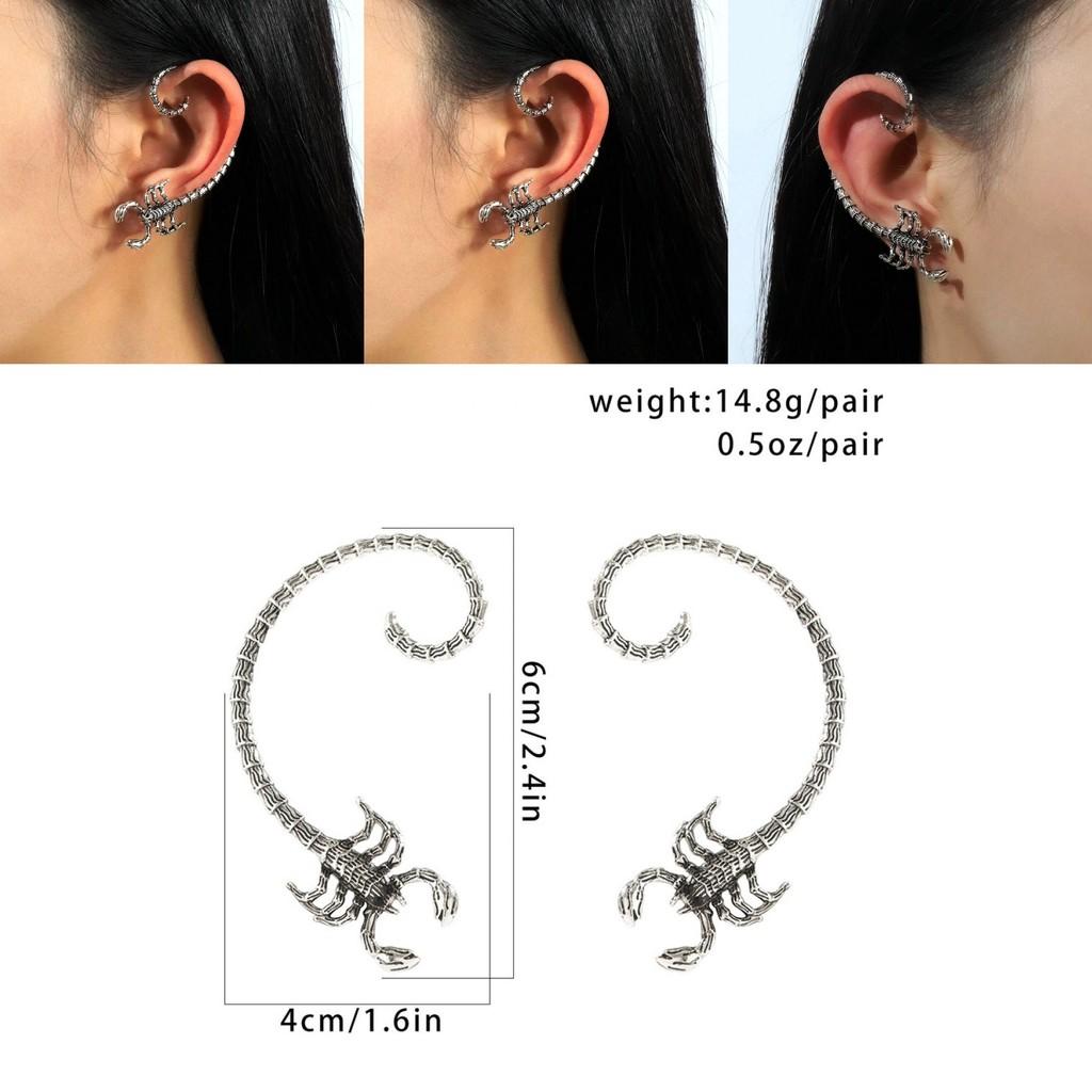 Gothic Scorpio Animal Earrings For Ladies With Electroplated Alloy Design
