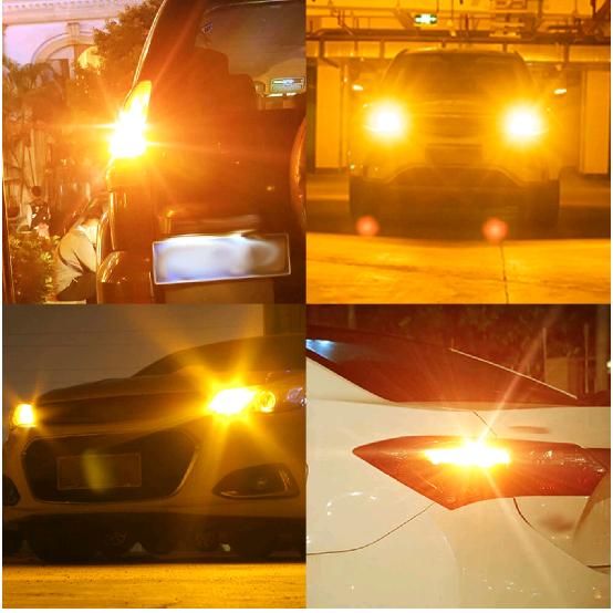 2025 Update Amber 7443 7440 T20 LED CANBUS 144SMD Car Turn Signal Light Parking Lamp BulbTurn Signal 2