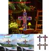 Easter Acrylic Cross Car Charm With Clear Material For Automotive Interior Decor