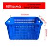 Heavy-Duty Stackable Plastic Storage Baskets