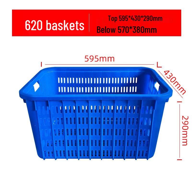 Heavy-Duty Stackable Plastic Storage Baskets