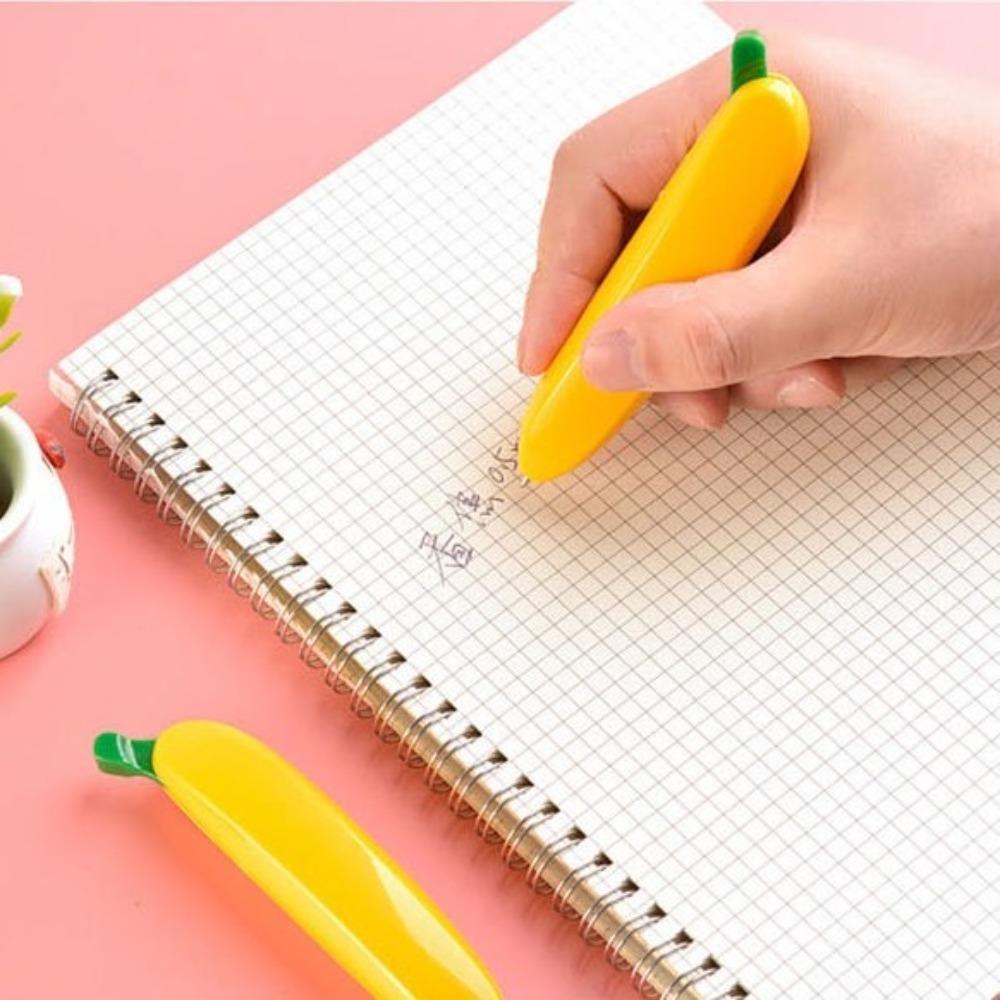 1pc Cute Banana Shape Ballpoint Pen Plastic Fruit Pencil Home Writing Ballpoint Pens  Office