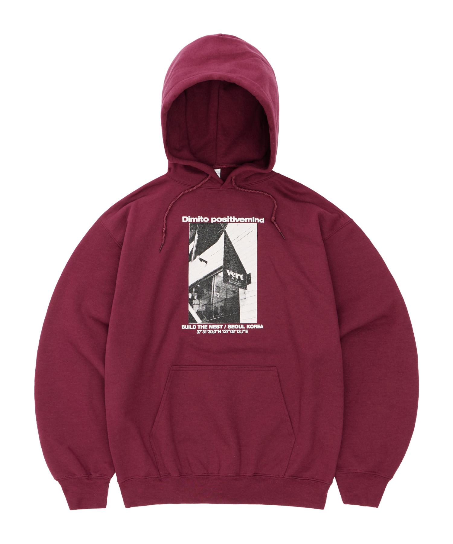 Dimito Vert Seoul Hoodie Burgundy L