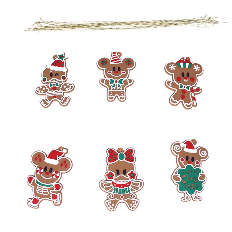Cross-Border Gingerbread Man & Duffy Bear Christmas Tree Ornaments: Cute Hanging Decorations & Scene Props