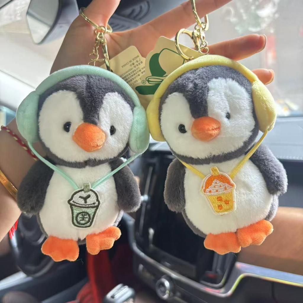 Auricolari Creativi Bambola Pinguino Peluche Portachiavi Ciondolo per Borsa Bambola Pinguino Carina Regalo di Compleanno