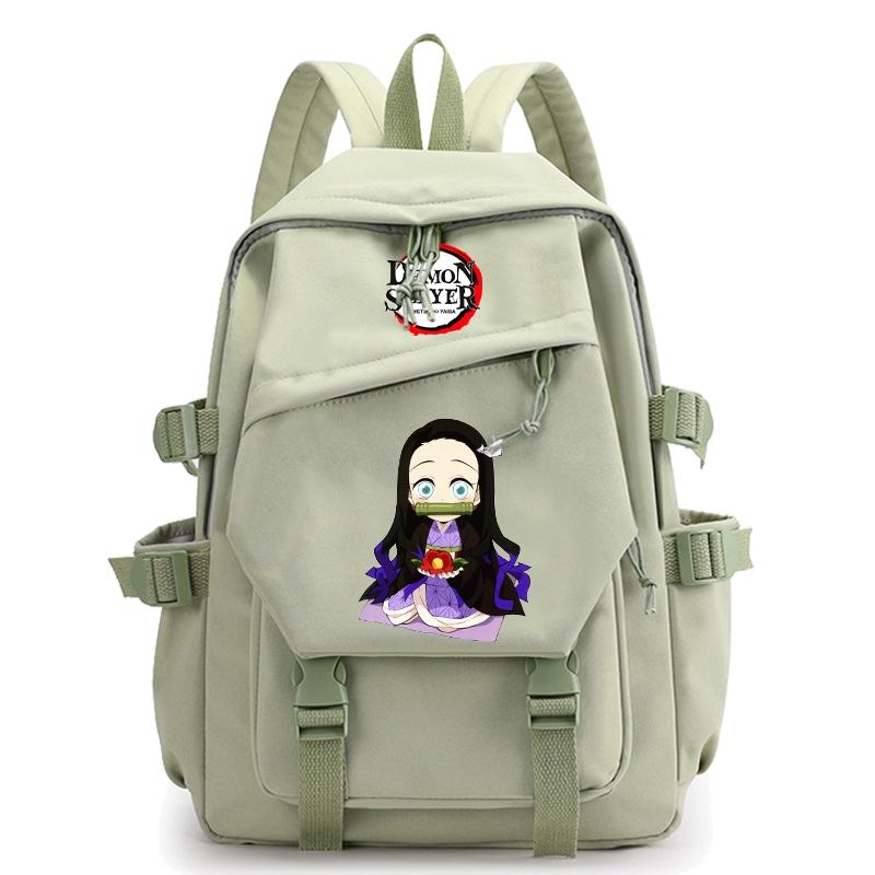 Anime Demon Slayer Ryggsekk Back To Schoolbag for Boy Girl Bookbag for Kid Gaver Menn Dame Reisebag Stor kapasitet ryggsekk