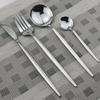 Gold Dinnerware Set Rainbow Tableware Dinner Set Stainless Steel Cutlery Set Mirror Knife Fork Tea Spoon Silverware Flatware Set