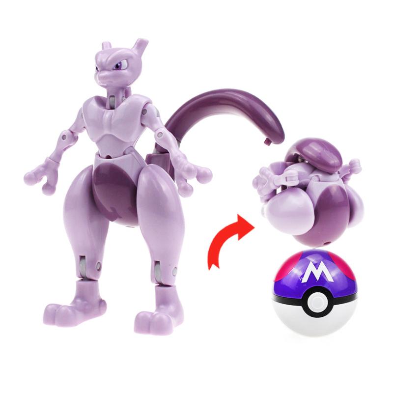 New  Figures Pikachu Charizard Greninja Pocket Monster Pokeball Action Deformation Model Toys Kids Birthday Gifts