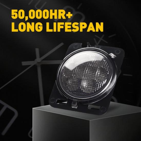 Amber Side Marker Front Lights Fender Parking Lamp For 2007-2018 Wrangler JK EXV