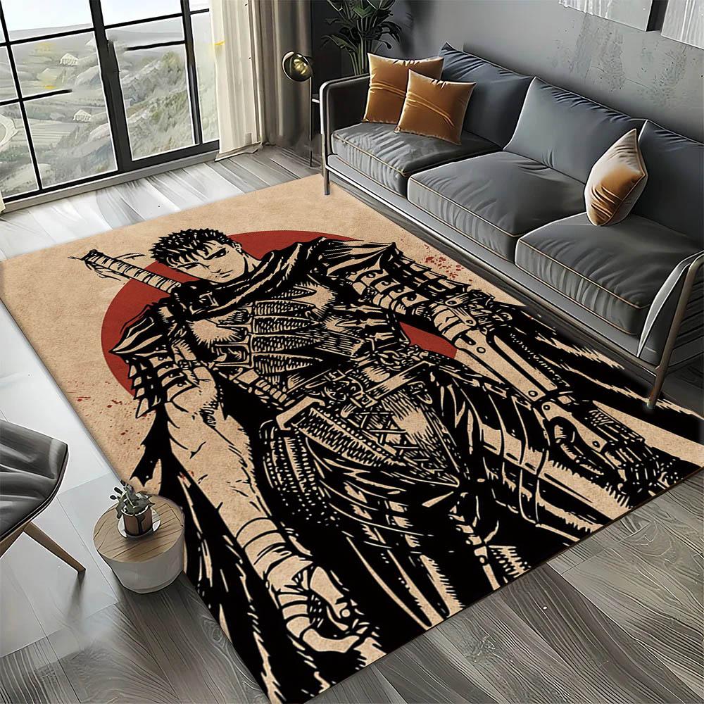Tappeto Tappeto Artistico Cartoon Anime Giapponese 3D B-Berserk per Decorazione Soggiorno Casa Camera da Letto Divano Regali Tappeto per Area Bambini Tappetino Antiscivolo