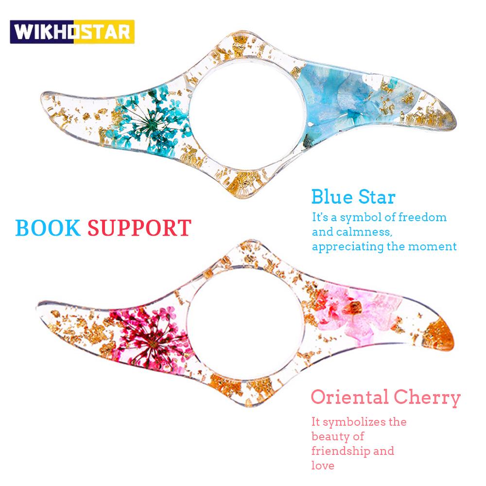 Exquisite Dried Flowers Thumb Book Support Book Page Holder Reading Aid Convenient Bookmark Book Accessories for School Office