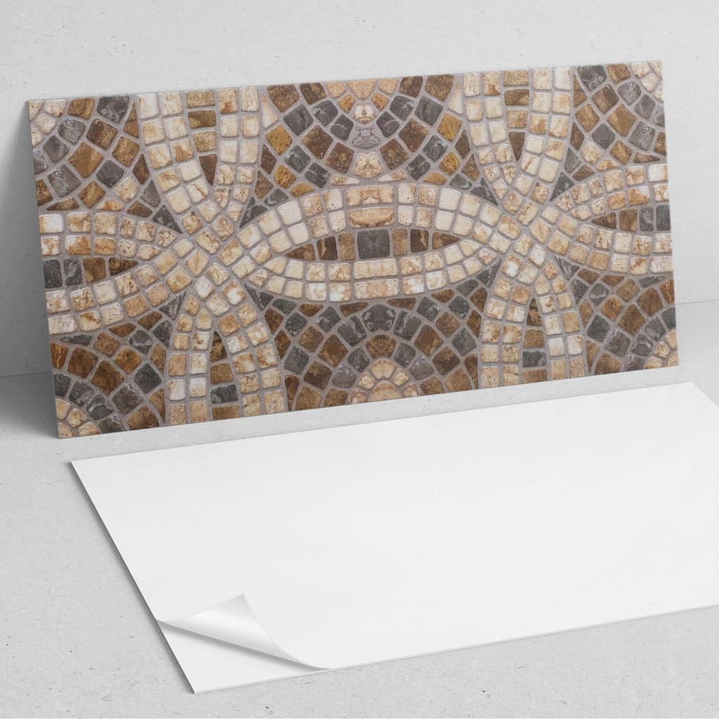 Komplet Kafelków Winylowych Z Wzorem Do Salonu Samoprzylepne Wzór Mozaikowy W Splocie 10X40X20 Cm