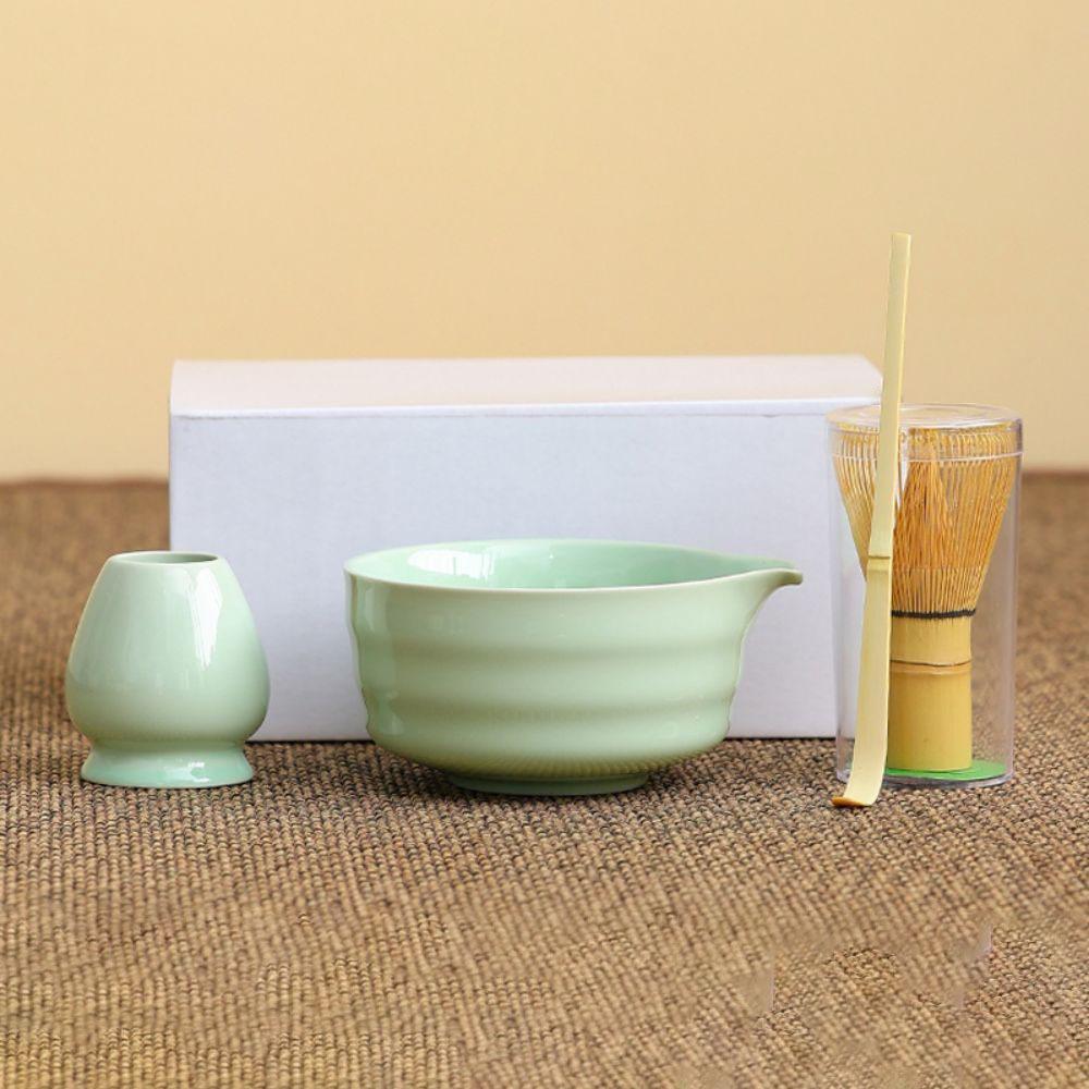 4ks Vintage Matcha Čajová Sada Keramická Matcha Chasen Sada Elegantní Stojan na Matcha Metličku Kit Čajovna
