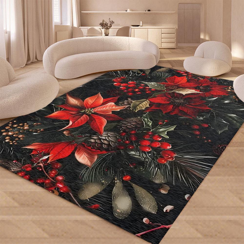 Christmas Tree Carpet Large Area Living Room Decoration Home Luxury Rugs Non-slip Bedroom Bedside Rug Washable Kitchen Mat