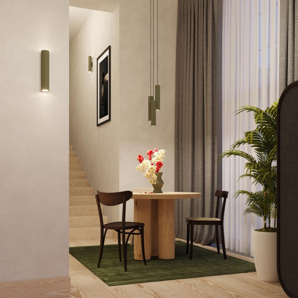 Lagos 3L hanging lamp, olive green