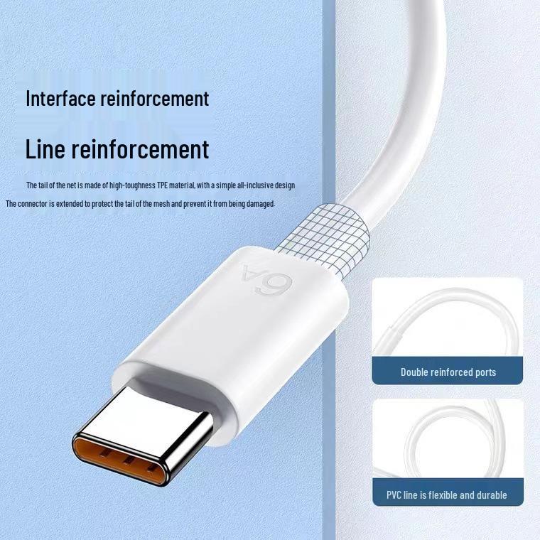 66W TYPE-C Flash Charge Orange Core Cable for Huawei LeEco 6A: Super Fast Charging and Data Transfer