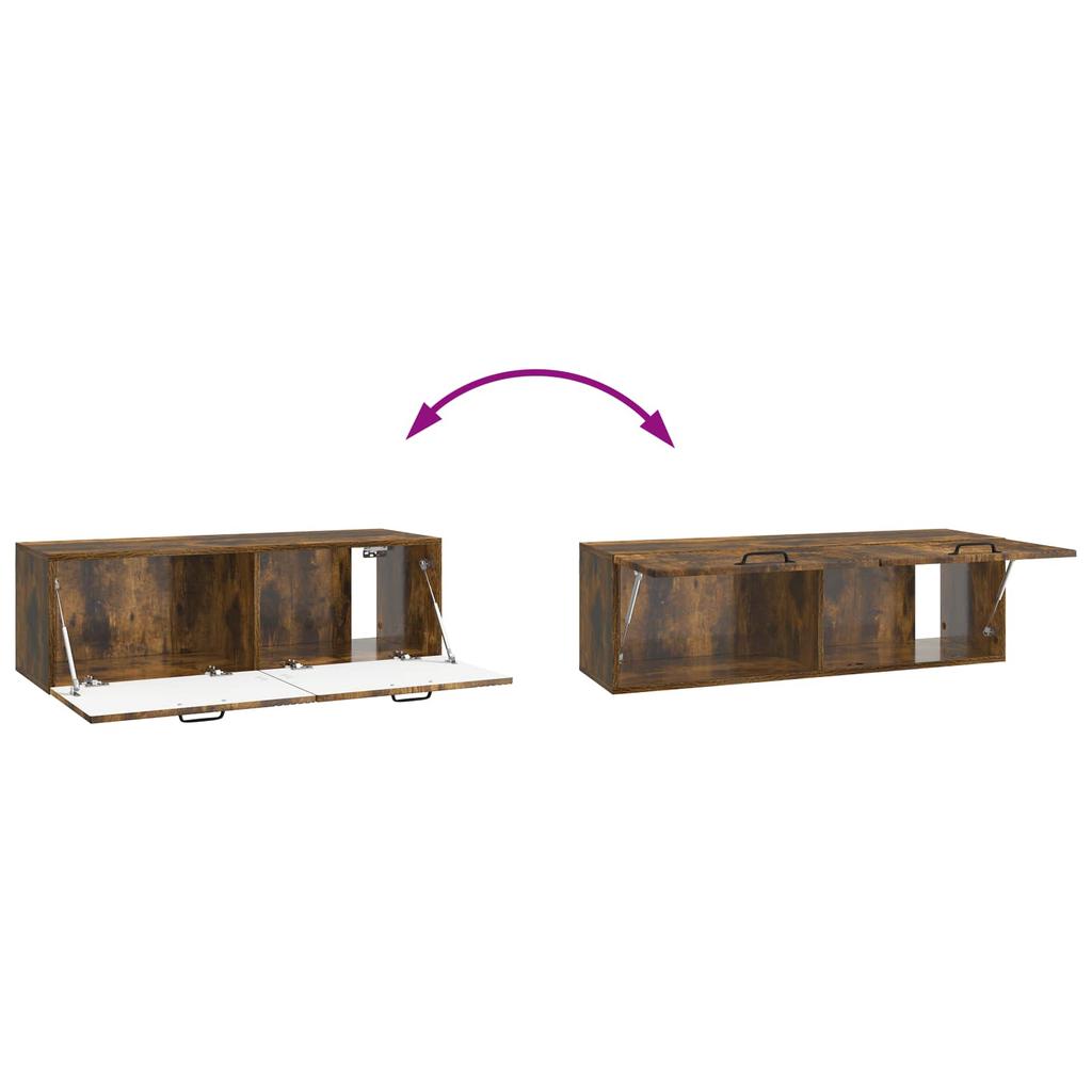 Wall Mounted TV Cabinet Smoked Oak 98 x 31 x 30 cm