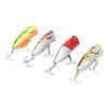 4 PCS Lure Hard Bait Plastic and Stainless Steel 3D Realistic Eyes Hard Fishing Lures Bait with Treble Hooks for Fishing