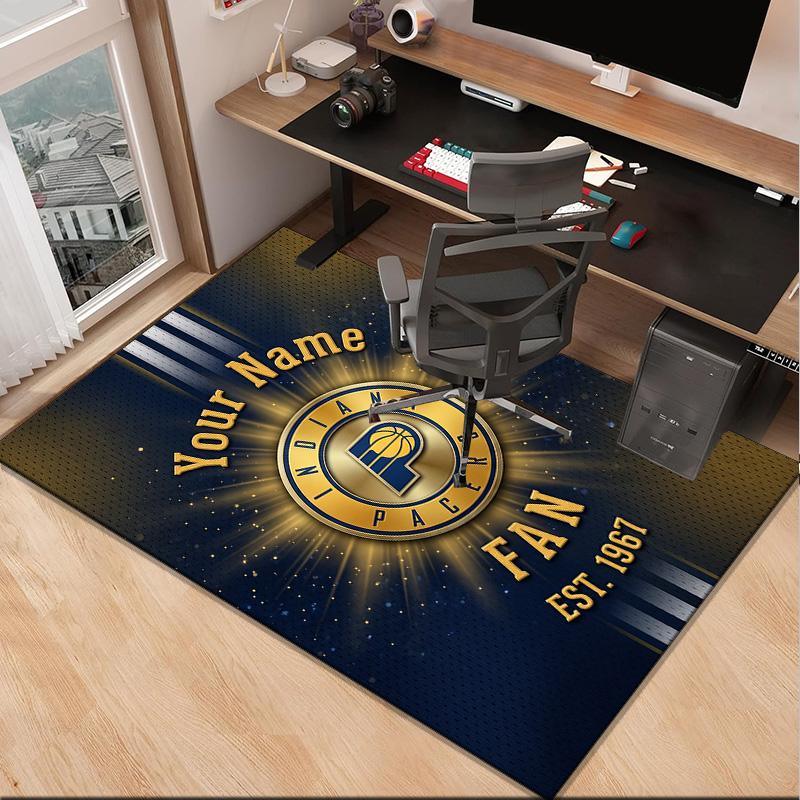 Custom NamePacers Basketball Team Carpet, Indoor Rug, Chair Rug, Living Rooms, Doormat Made From Polyester Home Decor Birthday Christmas Gifts
