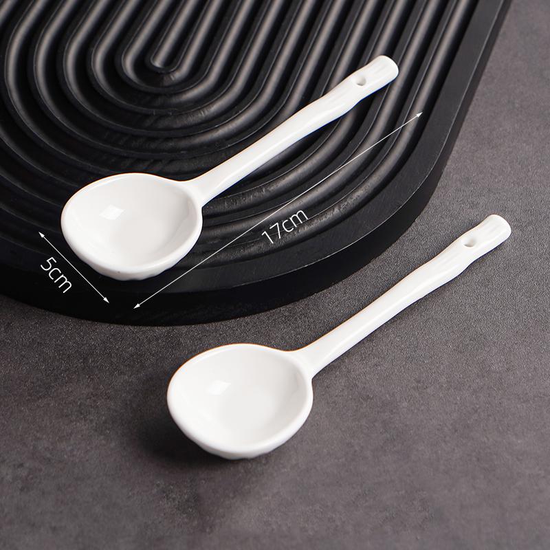 

Керамическая ложка с длинной ручкой чисто белого цвета, десертная ложка, суповая ложка, чайные ложки, кофейные ложки, специальная посуда для молекулярной кухни