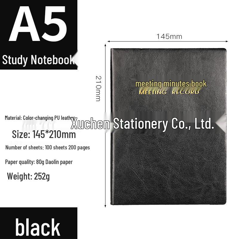 Special Edition A5/B5 Business Meeting Minutes Loose-leaf Notebook with Buckle