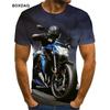 Men's Motorcycle Cool Racing Driver T-Shirts Summer Short Sleeve 3D Print Moto & Biker Street Style Male Tees 6XL Plus Size Tops